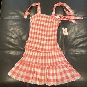 Sincerely Jules Gingham Smocked Ruffle Dress NWT